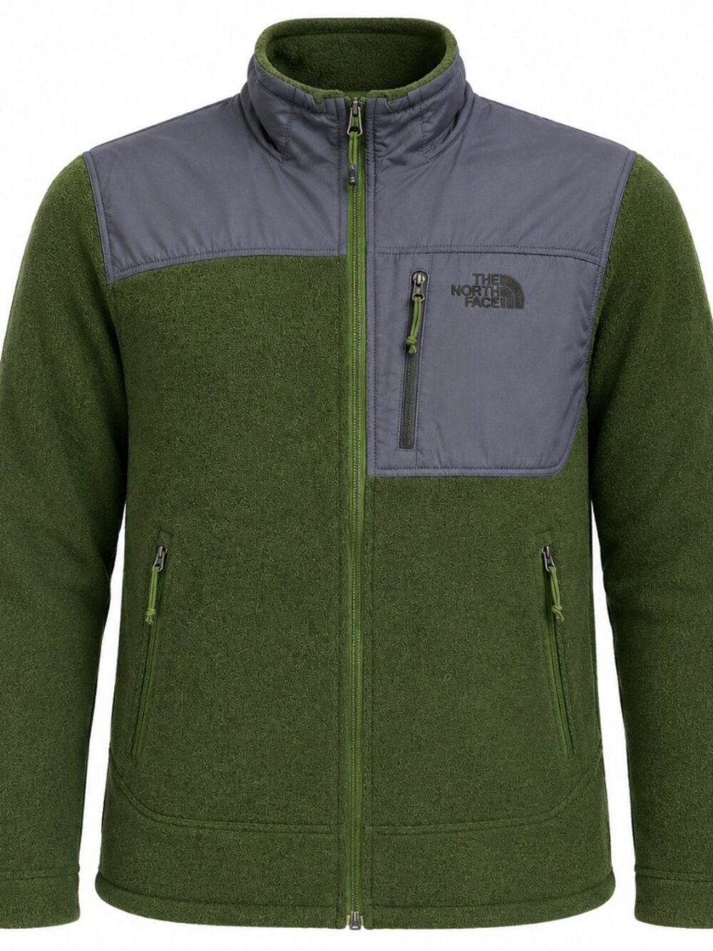The North Face Green Full Zip Fleece Jacket Men's Medium